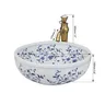 Vasque ronde porcelaine émaillée blanche brillante décor… – vue 3