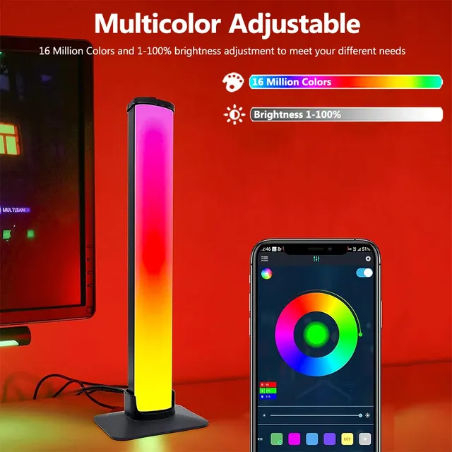 Barres lumineuses LED intelligentes RGB – vue 2