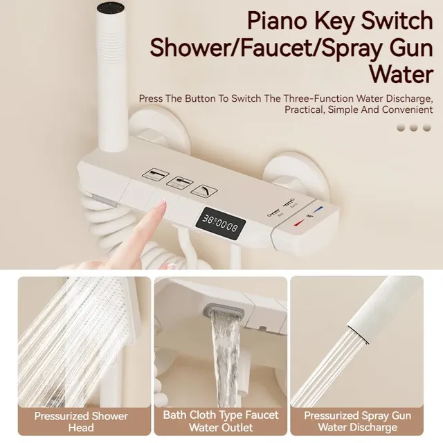 Ensemble de système de douche chaude et froide de luxe – vue 2
