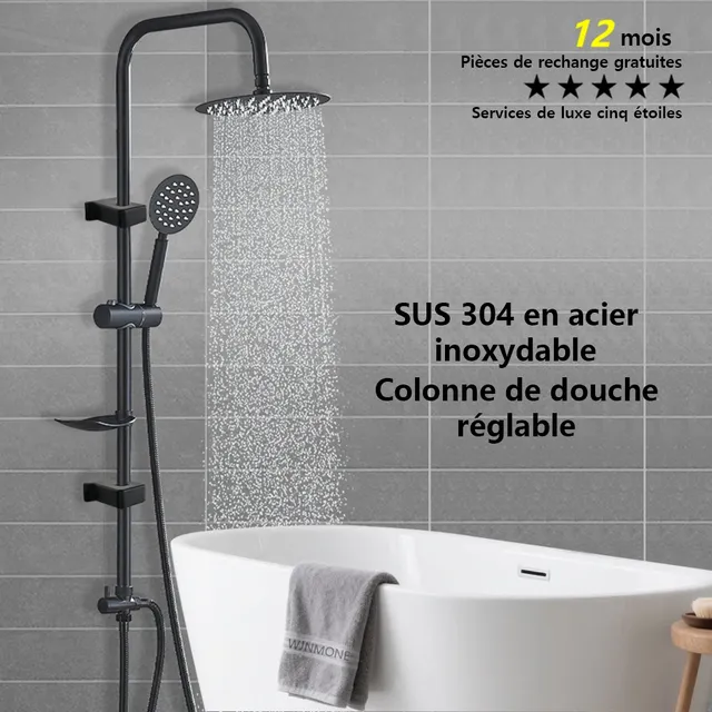 Ensemble de douche de pluie fendue pour baignoire… – vue 2