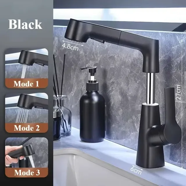 Mitigeur cuisine monocommande douchette extractible noir… – vue 5