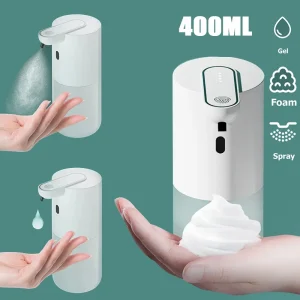 Distributeur automatique de savon à capteur infrarouge intelligent, Rechargeable par USB, pompe à mousse liquide, désinfectant pour les mains