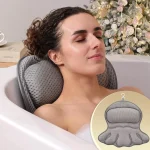 Oreiller de bain oreiller de baignoire, oreillers de bain de luxe pour le soutien du cou et du dos de la baignoire, appui-tête d&rsquo;oreiller de baignoire avec maille 4D douce