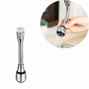 Tête d&rsquo;arrosage de robinet de cuisine en acier inoxydable 360 °    Pulvérisateur extensible rotatif, conception anti-éclaboussures avec Modes de pulvérisation de barboteur