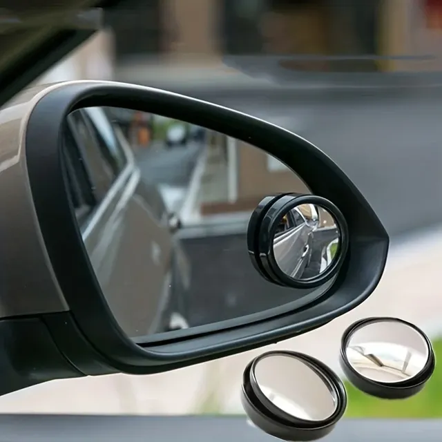 Petit miroir rond en verre haute définition monté sur… – vue 6