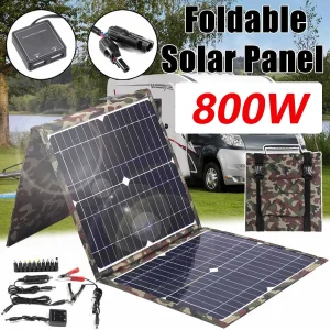 Panneau solaire complet de Camping 800W, Station de banque d&rsquo;énergie solaire pliable, générateur Portable 18V pour voiture, bateau, caravane, Camp