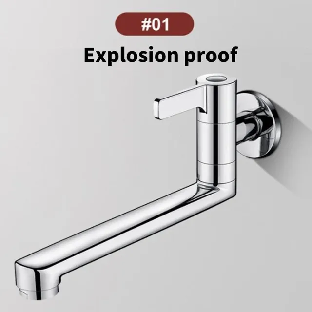 Robinet mitigeur mural monocommande laiton chrome bec… – vue 6