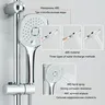 Ensemble de robinets de douche de salle de bains chromés – vue 3