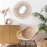 Miroir mural en osier nordique de 40Cm – vue 4
