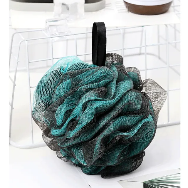 Lot trois poufs douche filet éponges bain exfoliantes… – vue 5
