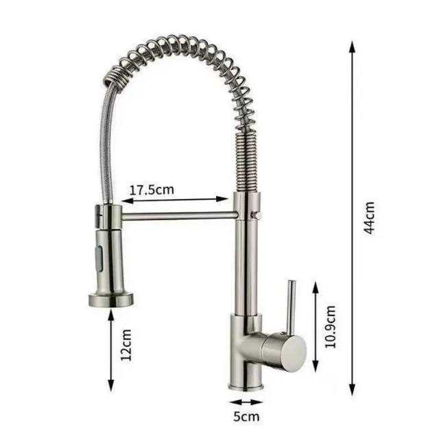 Robinet de cuisine en Nickel brossé à ressort – vue 3