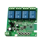 Module relais quatre canaux Wifi radiofréquence intelligent eWeLink Alexa Google minuterie microUSB alimentation 7V 32V bornier PCB