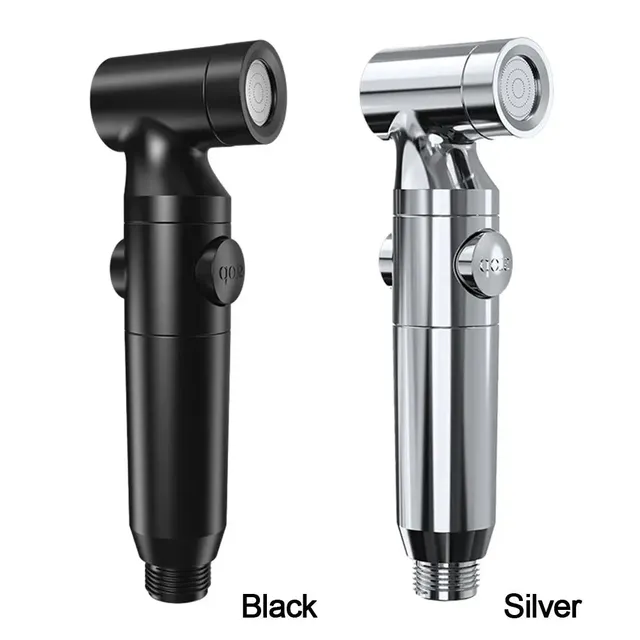 Pulvérisateur bidet portatif chromé noir argenté ABS… – vue 5