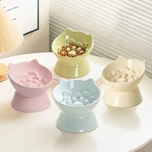 Bol de nourriture lente en céramique pour chat – vue 5