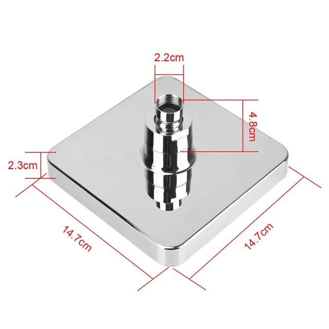 Pommeau de douche carré fixe Ultra silencieux – vue 6