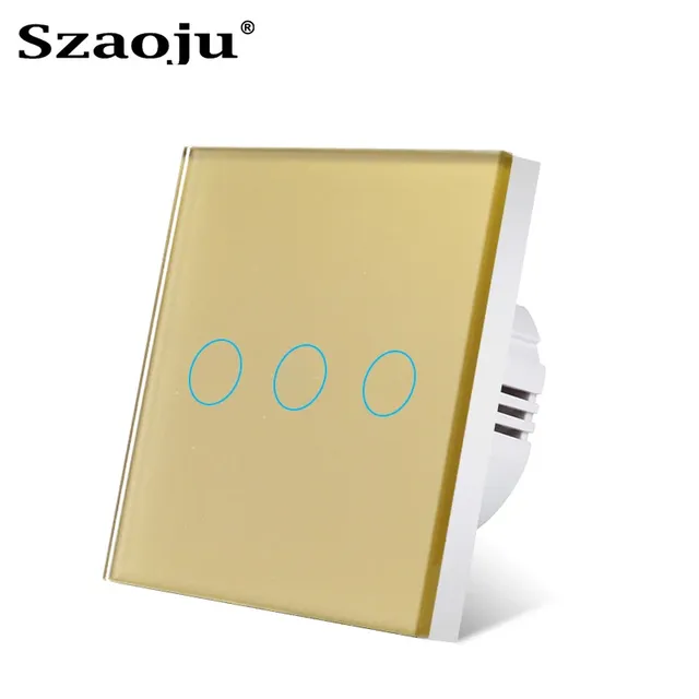 Szaoju interrupteur tactile mural AC100-240V ue capteur… – vue 5