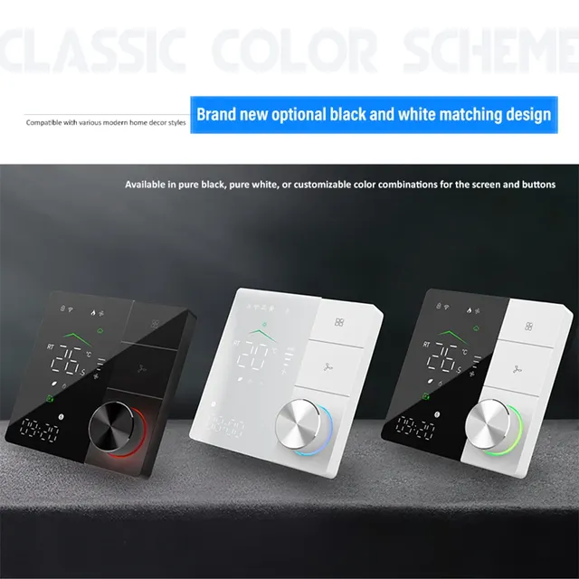 Thermostat intelligent mural connecté wifi écran tactile… – vue 3