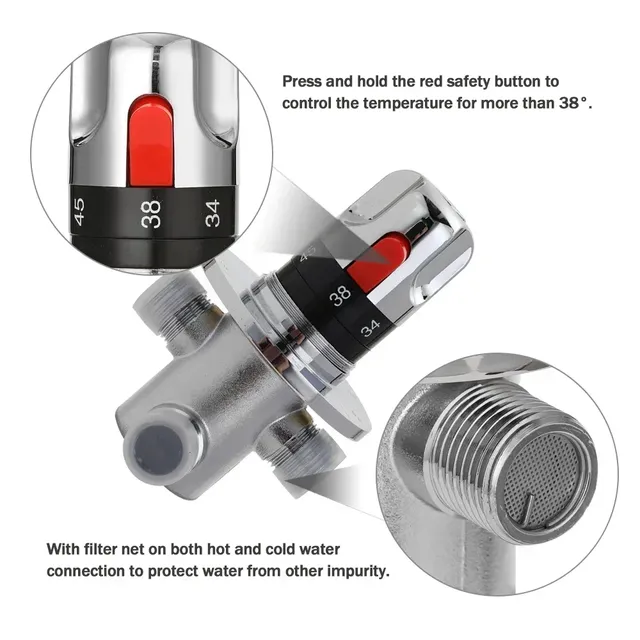 Robinet mitigeur thermostatique réglable pour salle de… – vue 4
