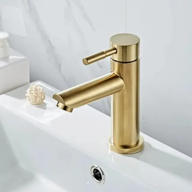 Robinet de salle de bains en or brossé – vue 2