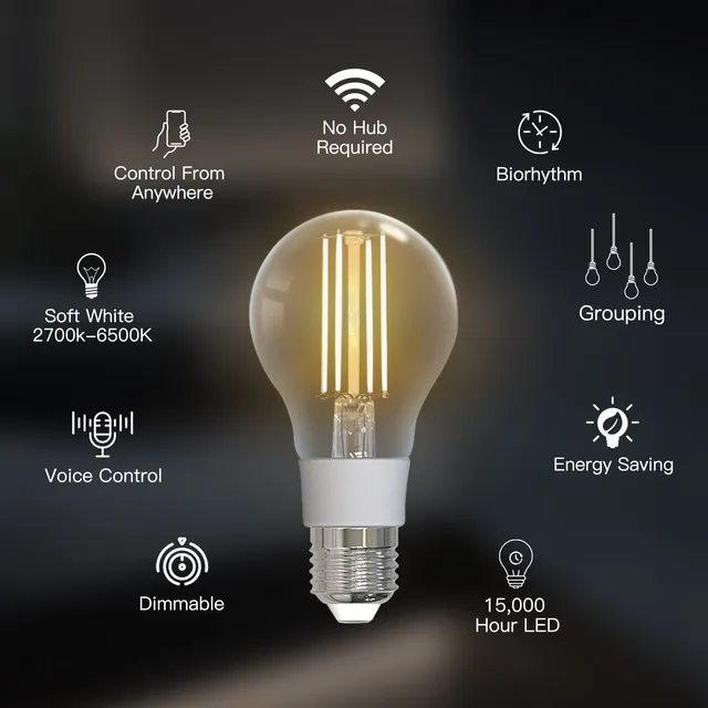 MOSE Tuya WiFi ampoule à Filament intelligente E27… – vue 2