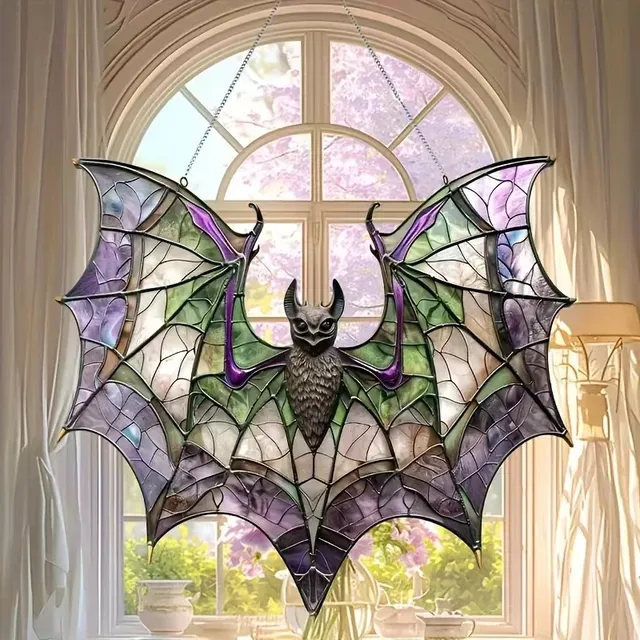 Attrapesoleil chauvesouris vitrail tiffany gothique… – vue 5