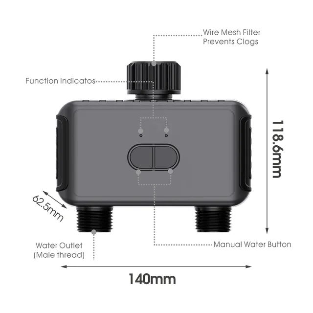 Minuterie d'eau de jardin à 2 sorties WiFi… – vue 5
