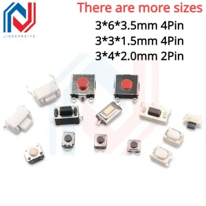 50 pièces interrupteur tactile 4 pieds Patch 2 pieds côté presse Circuit imprimé bouton petit Micro électronique petit interrupteur tortue bouton tactile