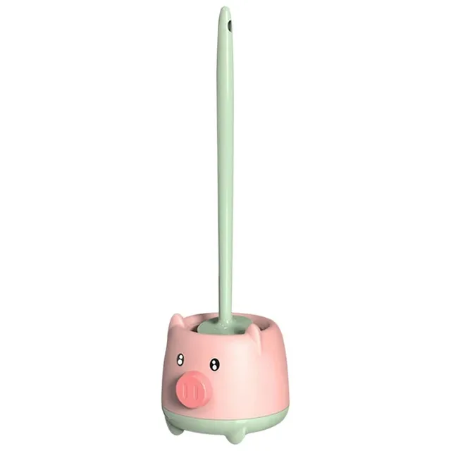 Brosse toilette compacte support mural rose vert…