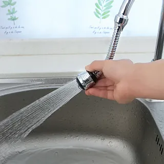 360 ° Extension de robinet de cuisine à réglage