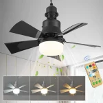 LED ventilateur de plafond avec lumière E27 prise télécommande réglable 30W moderne intelligent sans fil ventilateurs éclairage pour chambre Garage cuisine