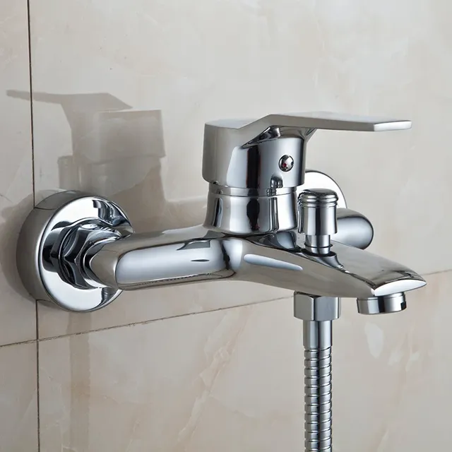 Mitigeur bain douche mural monocommande chromé design…