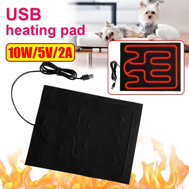 Coussin de siège chauffant pliant USB pour chien/chat