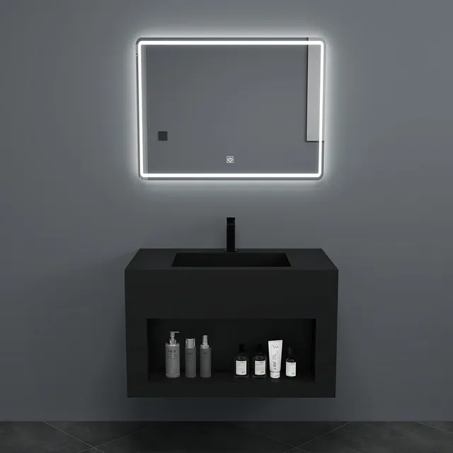 Lavabo européen en céramique intégré – vue 4