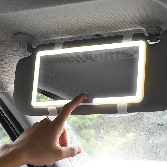 Miroir de courtoisie de voiture à LED – vue 2