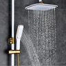 Pommeau de douche cascade de couleur or et noir et blanc – vue 2