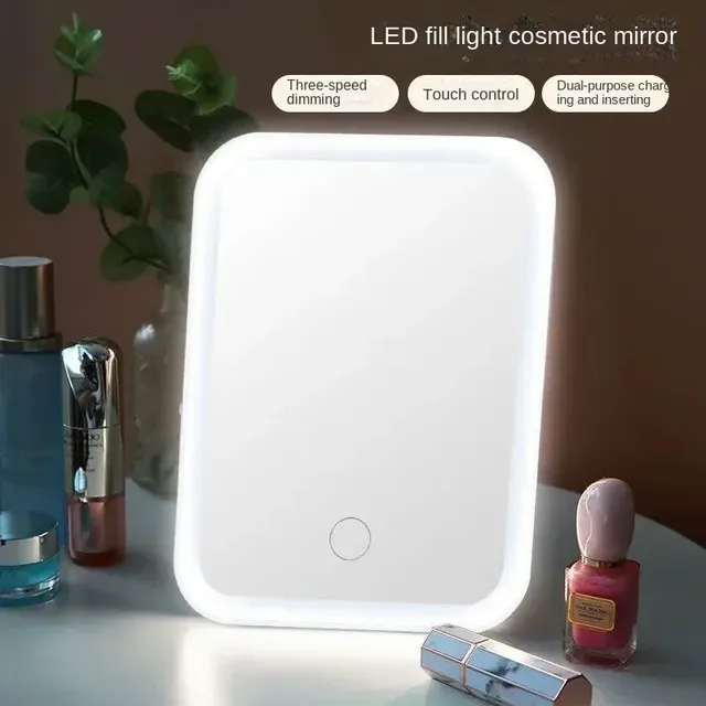 Miroir de maquillage à écran tactile LED