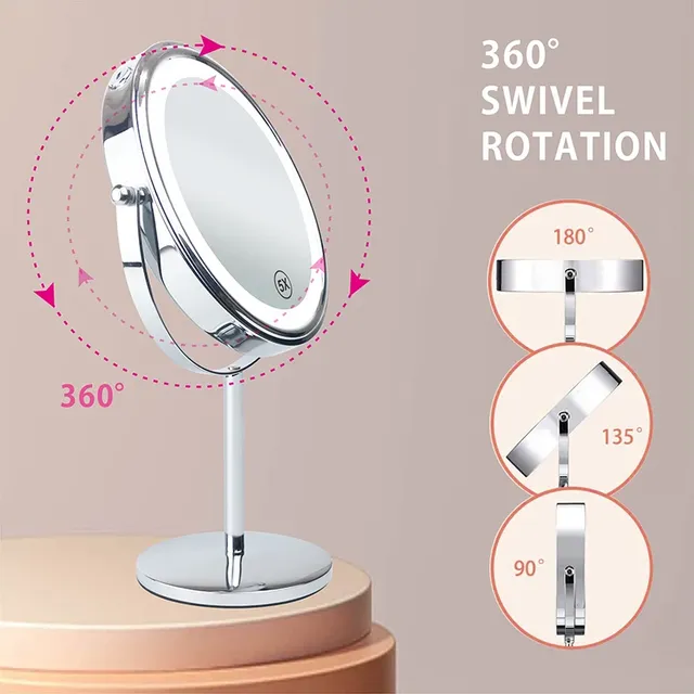 Miroir de maquillage LED grossissant de 8 pouces – vue 5