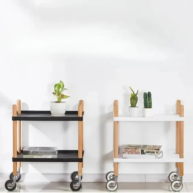 Chariot desserte roulante deux niveaux scandinave… – vue 5