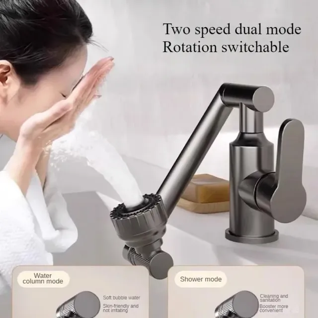 Universel 1080 ° Robinet rotatif double mode – vue 3