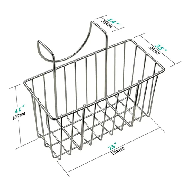 Panier porte éponge acier inoxydable fil métallique… – vue 5