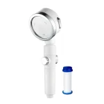 Douche 31GJ pour tête à l&rsquo;ionique pression réglable améliorée pour tête 3 modes Douche filtrante réglable pour tête