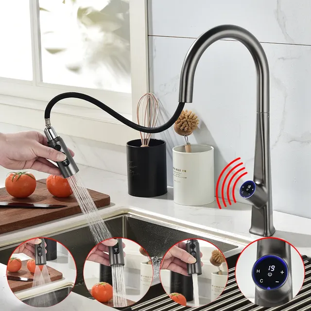 Robinets de cuisine à capteur automatique intelligent – vue 2