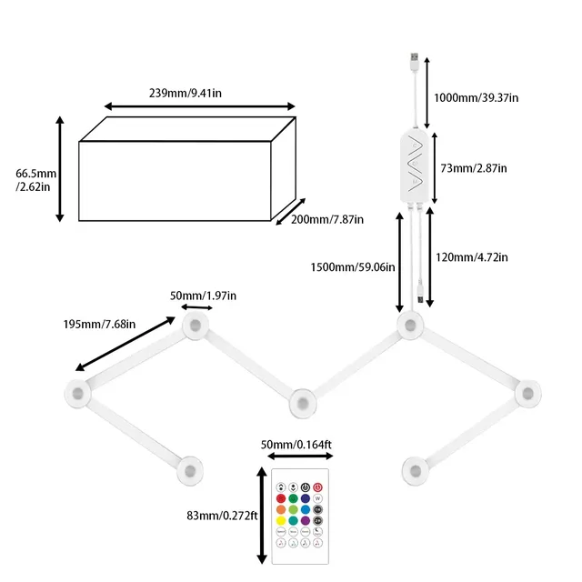 Applique murale intelligente à LED – vue 6