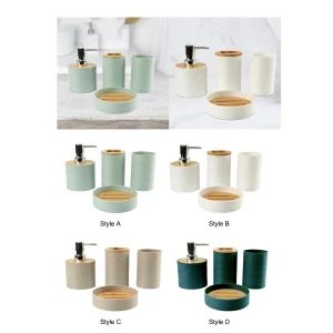 Ensemble d’accessoires de salle de bain 4 pièces, ensemble complet d’accessoires de bain, décor de salle de bain Ensemble d’accessoires de salle de bain 4 pièces, ensemble complet d’accessoires de bain, décor de salle de bain