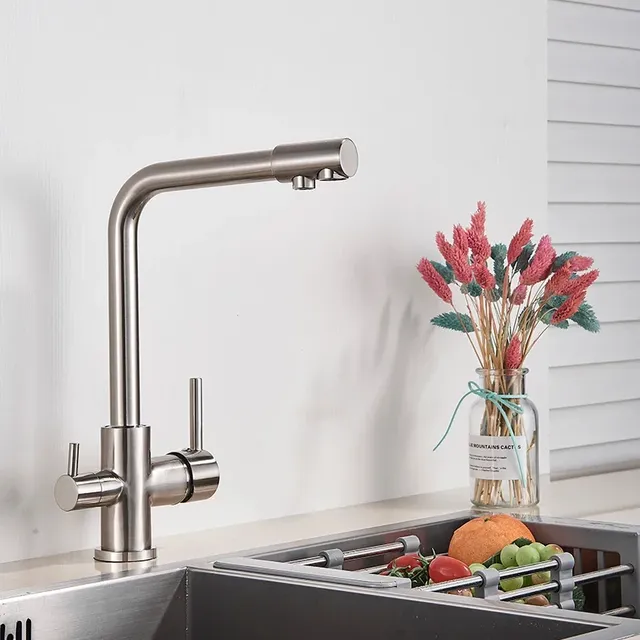 Robinet de cuisine avec filtre à eau de luxe doré – vue 3