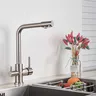 Robinet de cuisine avec filtre à eau de luxe doré – vue 3