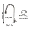 Mitigeur cuisine inox brossé col cygne bec haut… – vue 6