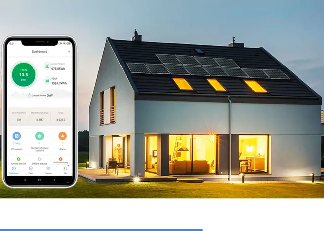 Kit de panneaux solaires avec onduleur hybride Growatt – vue 3