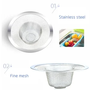 Filtre d&rsquo;évier de cuisine en acier inoxydable, crépine, trou de vidange, piège à déchets