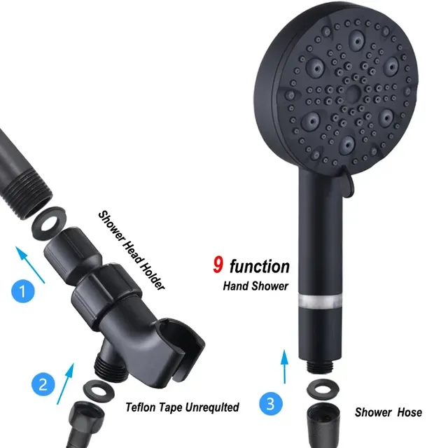 Pommeau douche manuel double tete ronde multijets dix… – vue 5